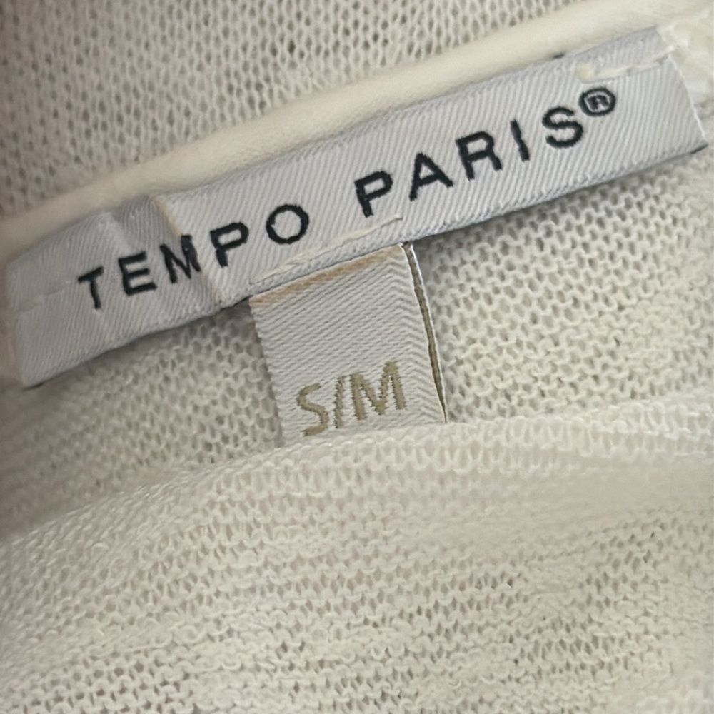 Tempo Paris White and Silver Tank Top - Picture 8 of 9